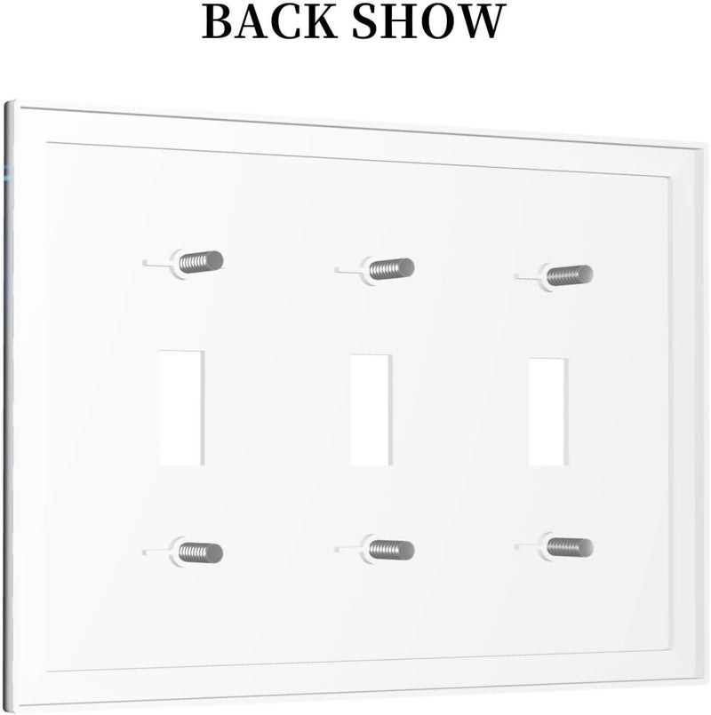 DJTRRF Blue Stars Planet 3 Gang Light Switch Cover Decorative Wall Plate Triple Toggle Switchplate Electrical Faceplate for Home Nursery Decor - Image 4